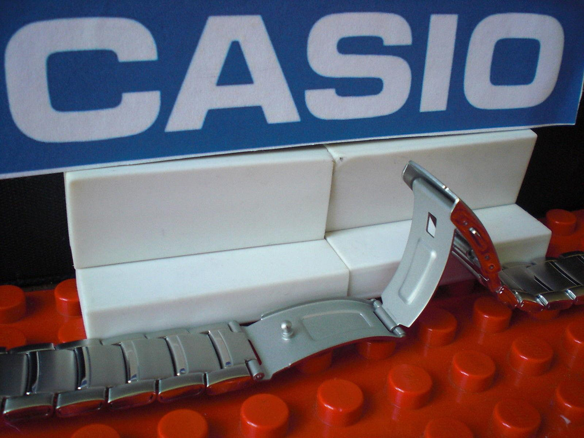Casio Watchband AMW-702 D, AMW-703 Bracelet Fishing Gear All Steel Silver Tone