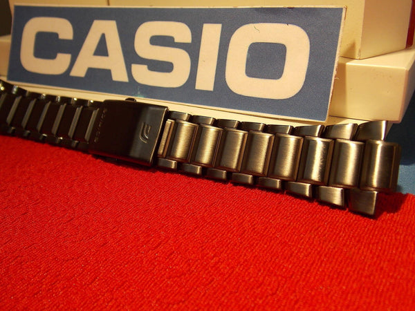 Casio watchband EFA-131 D. Black PVD Steel Edifice Bracelet. Black Metal Band