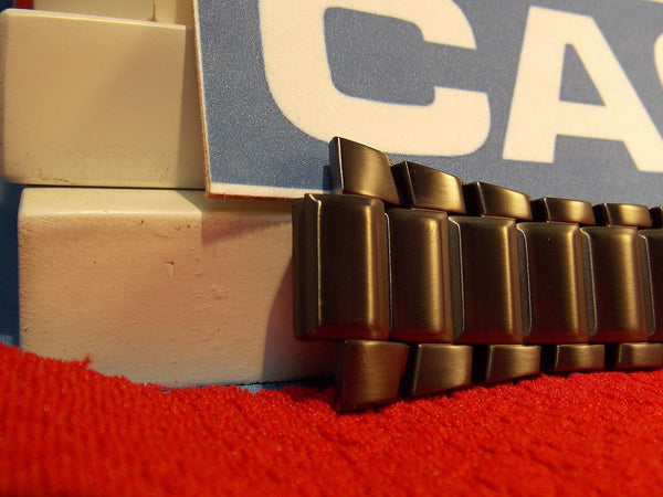 Casio watchband EFA-131 D. Black PVD Steel Edifice Bracelet. Black Metal Band