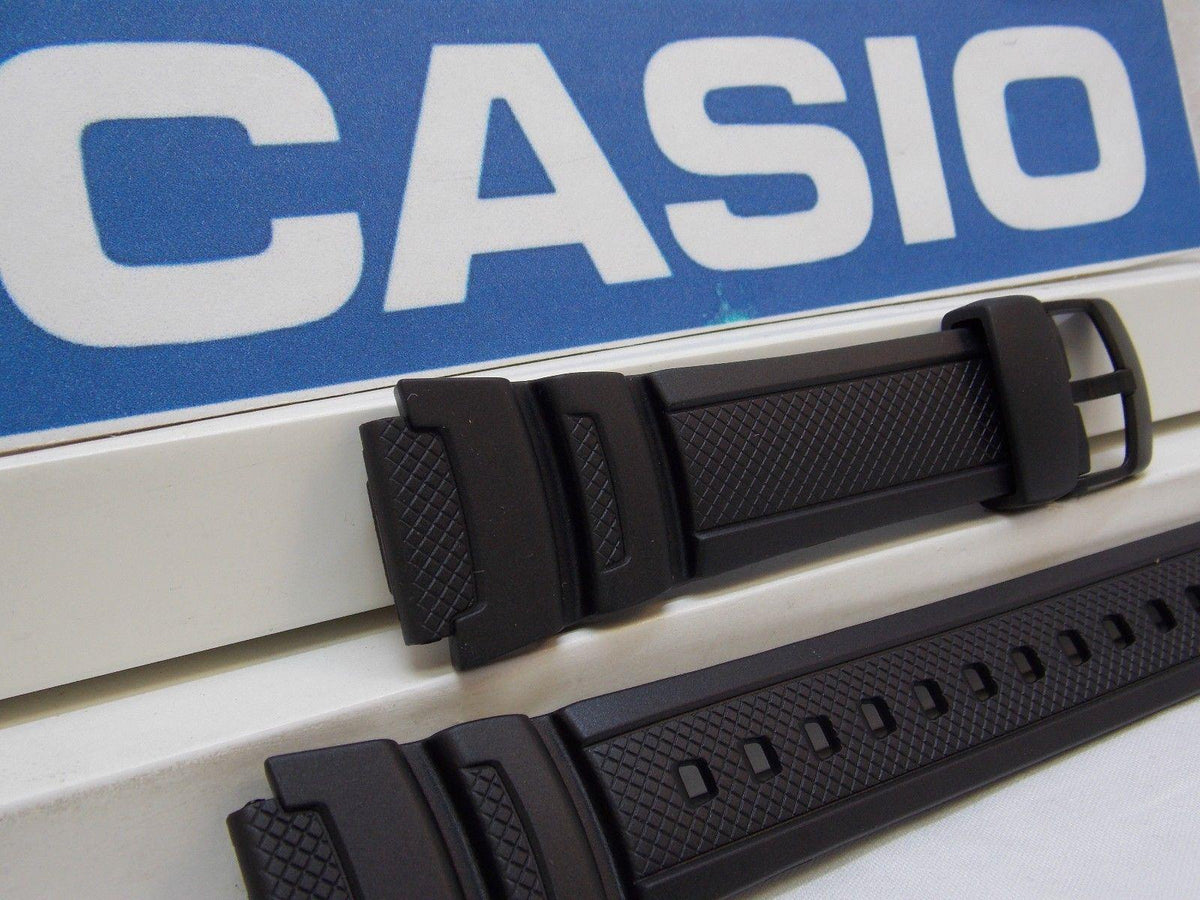 Casio watchband WS-200, WS-210 Black Rubber Watchband