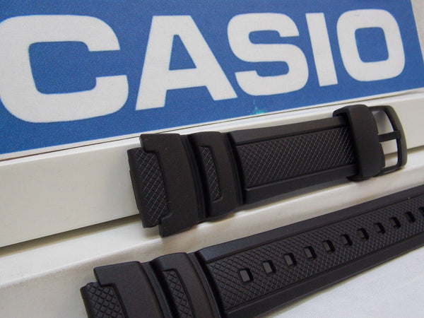Casio watchband WS-200, WS-210 Black Rubber Watchband / .W-S200