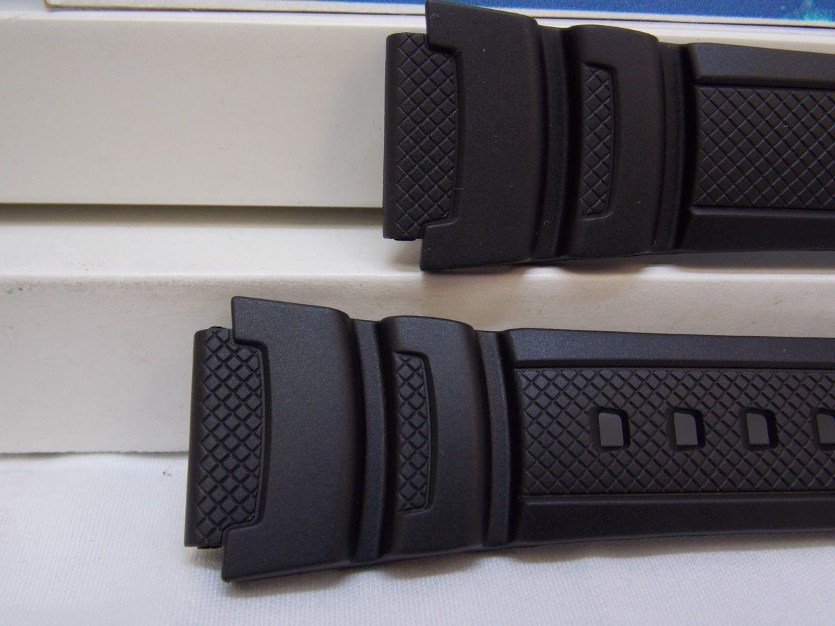Casio Watchband WS-200, WS-210 Black Rubber Watchband / Strap.W-S200