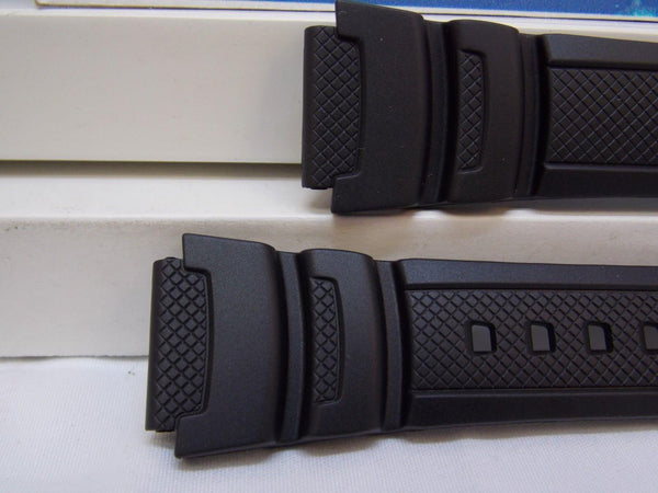 Casio watchband WS-200, WS-210 Black Rubber Watchband / .W-S200