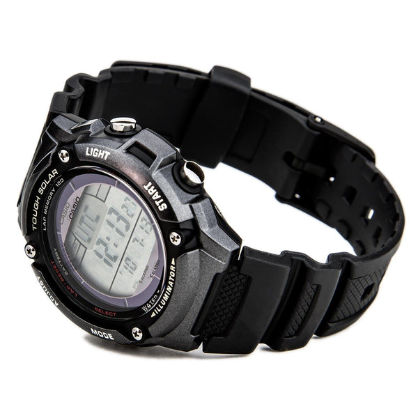 Casio watchband WS-200, WS-210 Black Rubber Watchband / .W-S200