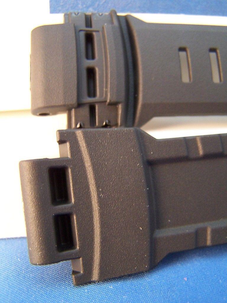 Casio Watchband PAW-5000 Pathfinder Solar Atomic Black Resin Strap. Watchband