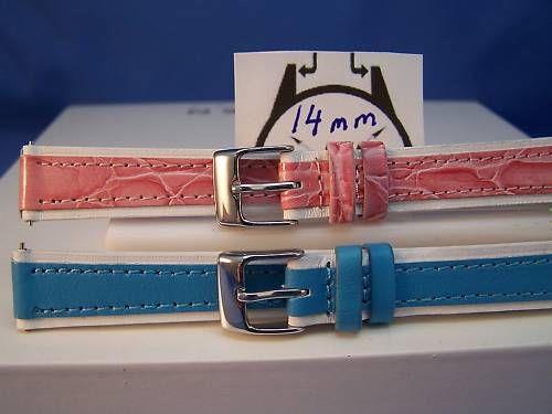Two ladies 14mm Watchband Leather 2-Color Fingernail Pins