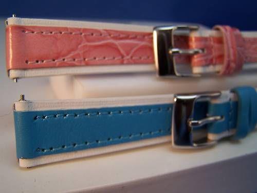Two ladies 14mm Watchband Leather 2-Color Fingernail Pins