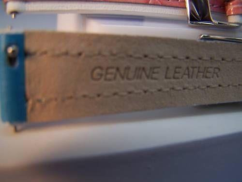 Two ladies 14mm Watchband Leather 2-Color Fingernail Pins