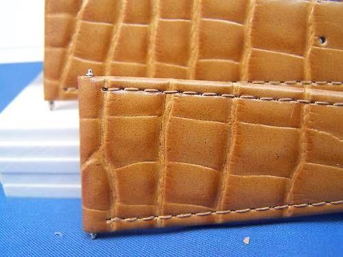 Extra Wide Leather Watchband. 26mm With Pins. Tan