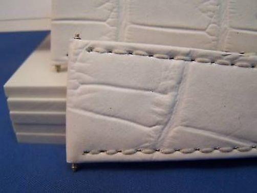 24mm Wide white Leather .Genuine Leather.Good Quality Watchband