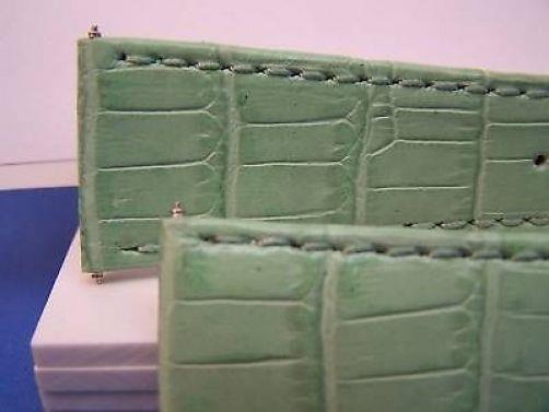 24mm Wide Lt Green Leathr .Genuine Leather.Good Quality Watchband