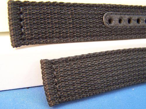 Seiko WatchBand SNK809 2ply Fabric w/Steel buckle and spring bars 18mm black
