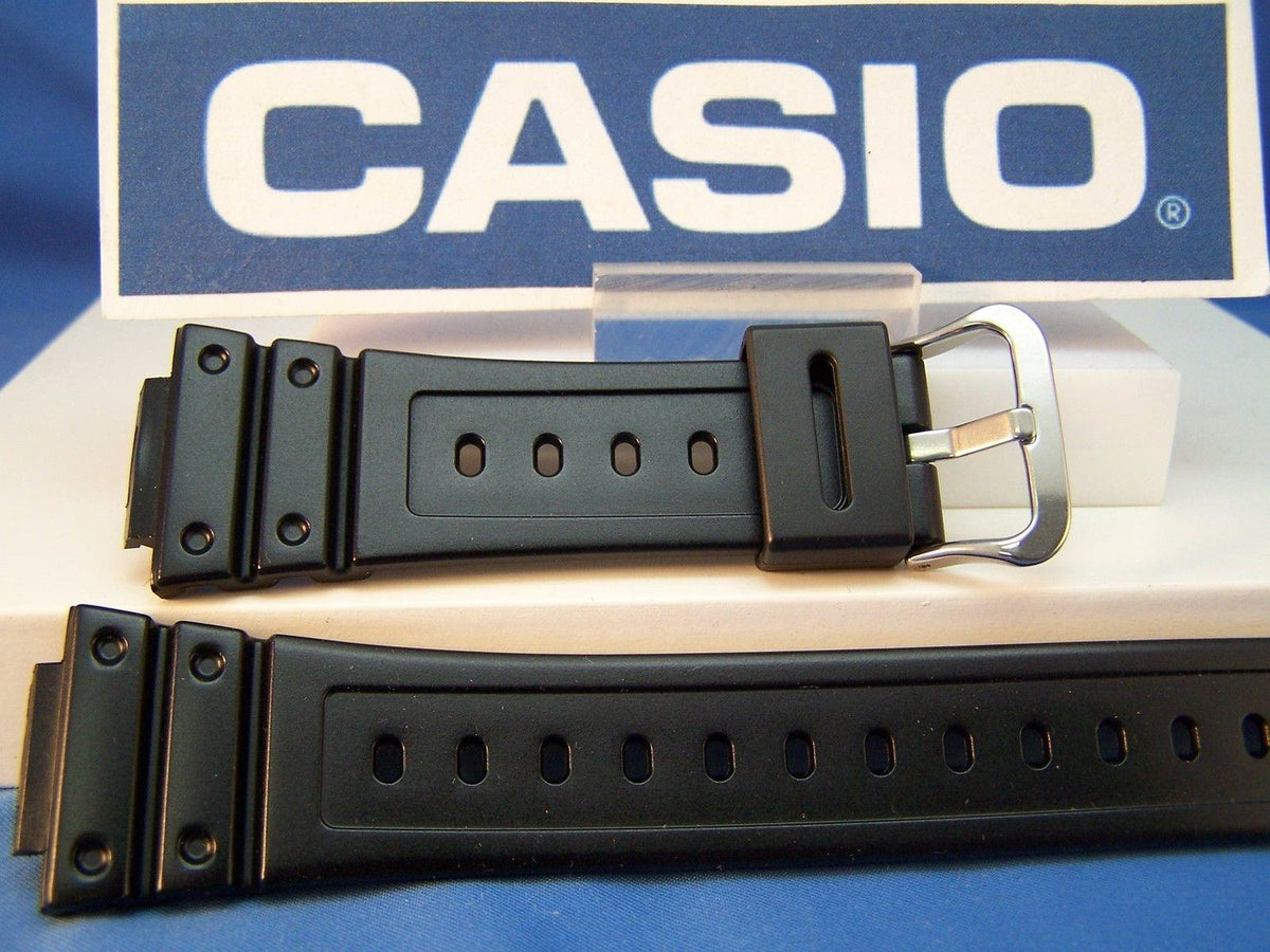 Casio Watchband GW-M5600 R and GW-M5610 R. Polished Black Resin G-Shock Strap