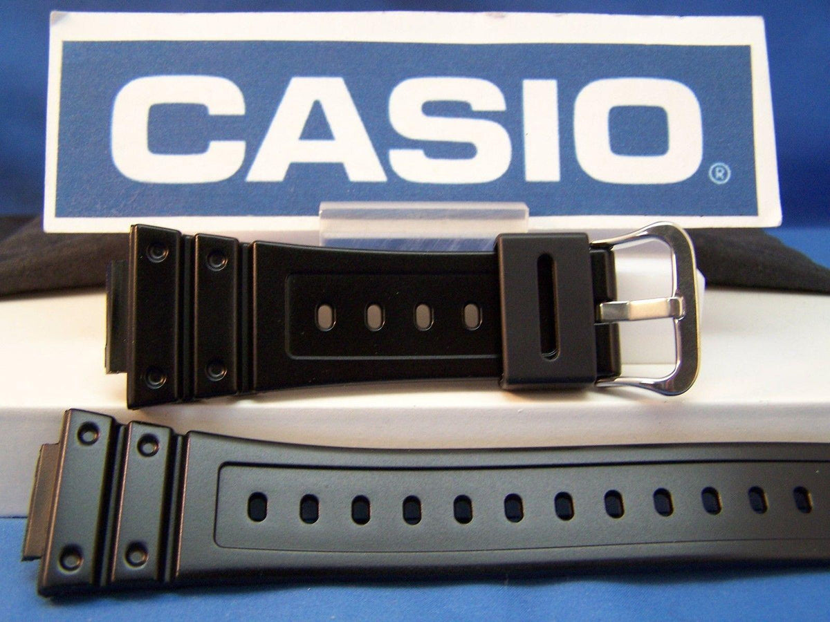 Casio Watchband GW-M5600 R and GW-M5610 R. Polished Black Resin G-Shock Strap