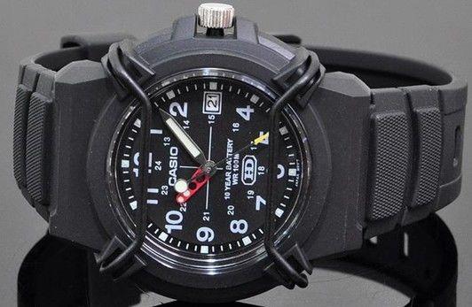 Casio Watchband HDA-600 Black Resin Strap. 18mm Watchband