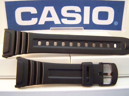 Casio watchband W-96. Black Resin . Original Watchband