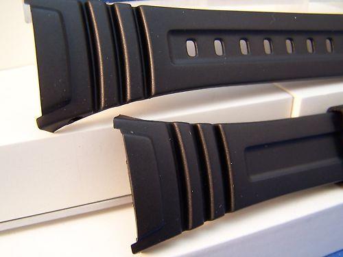 Casio watchband W-96. Black Resin . Original Watchband
