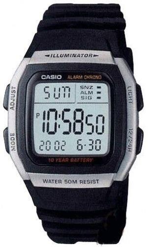 Casio watchband W-96. Black Resin . Original Watchband