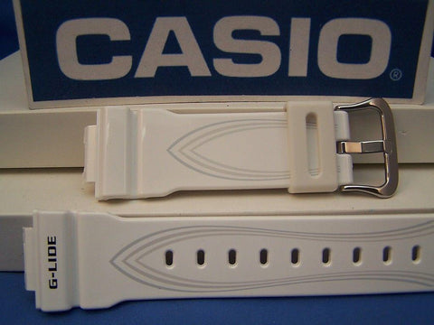 Casio watchband GLX-5600 -7 G-Lide Shiny white G-shock Watchband- w/Graphics