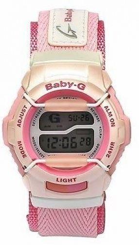 Casio watchband BG-152 -V4 Pink Double Wrap NylonGrip Baby G File w/Snap buckle