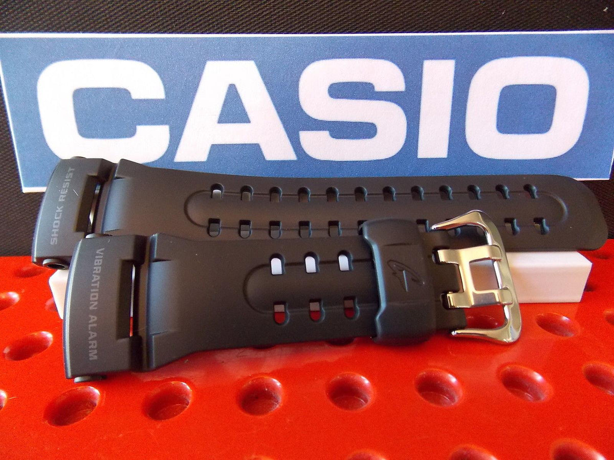 Casio Watchband GW-400 J-1 Vibration Alarm Black Resin Strap Watchband