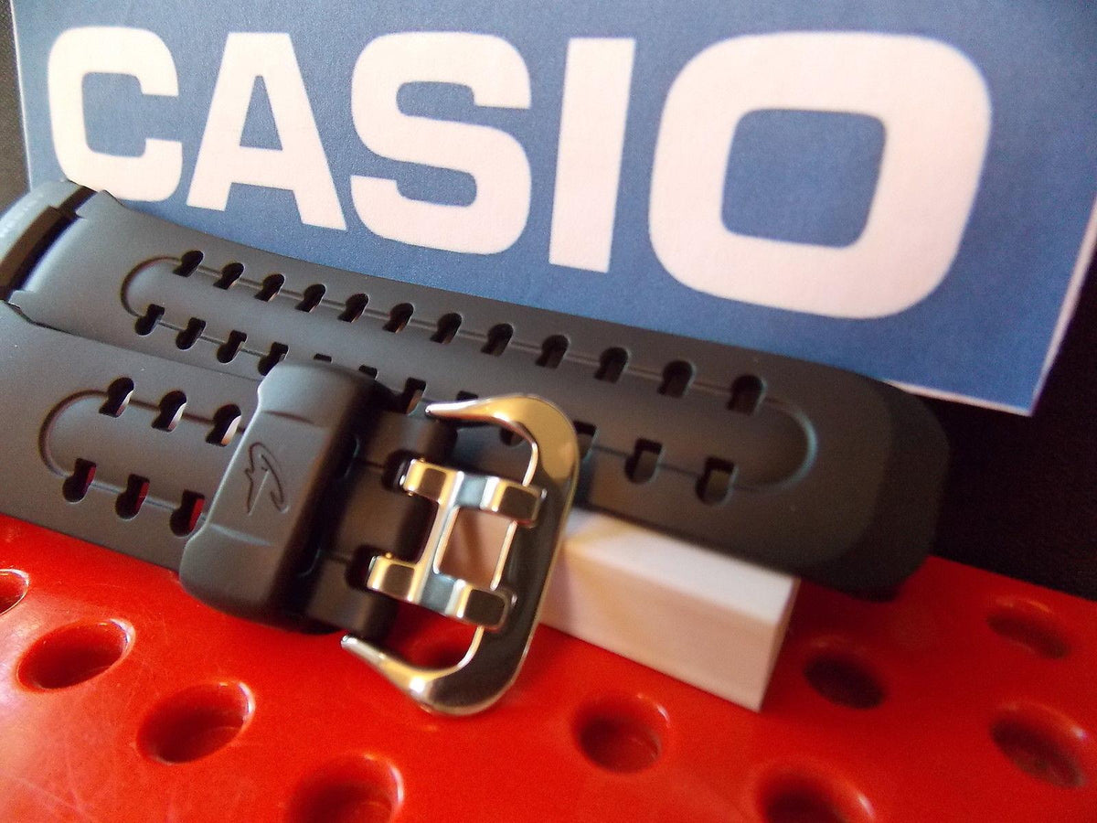 Casio Watchband GW-400 J-1 Vibration Alarm Black Resin Strap Watchband
