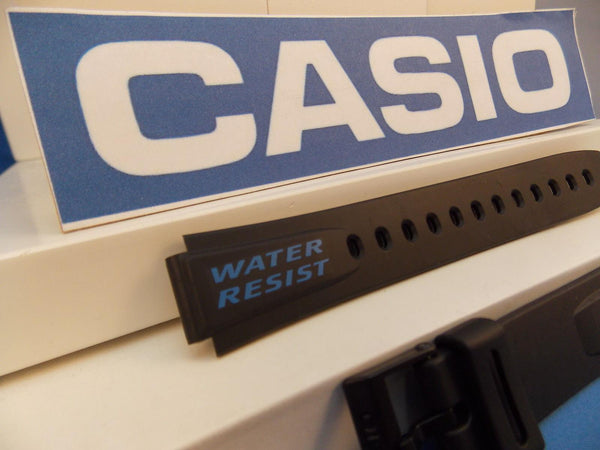 Casio watchband W-723 Black w/ blue Graphics: Alarm Chrono Water Resist. 14mm