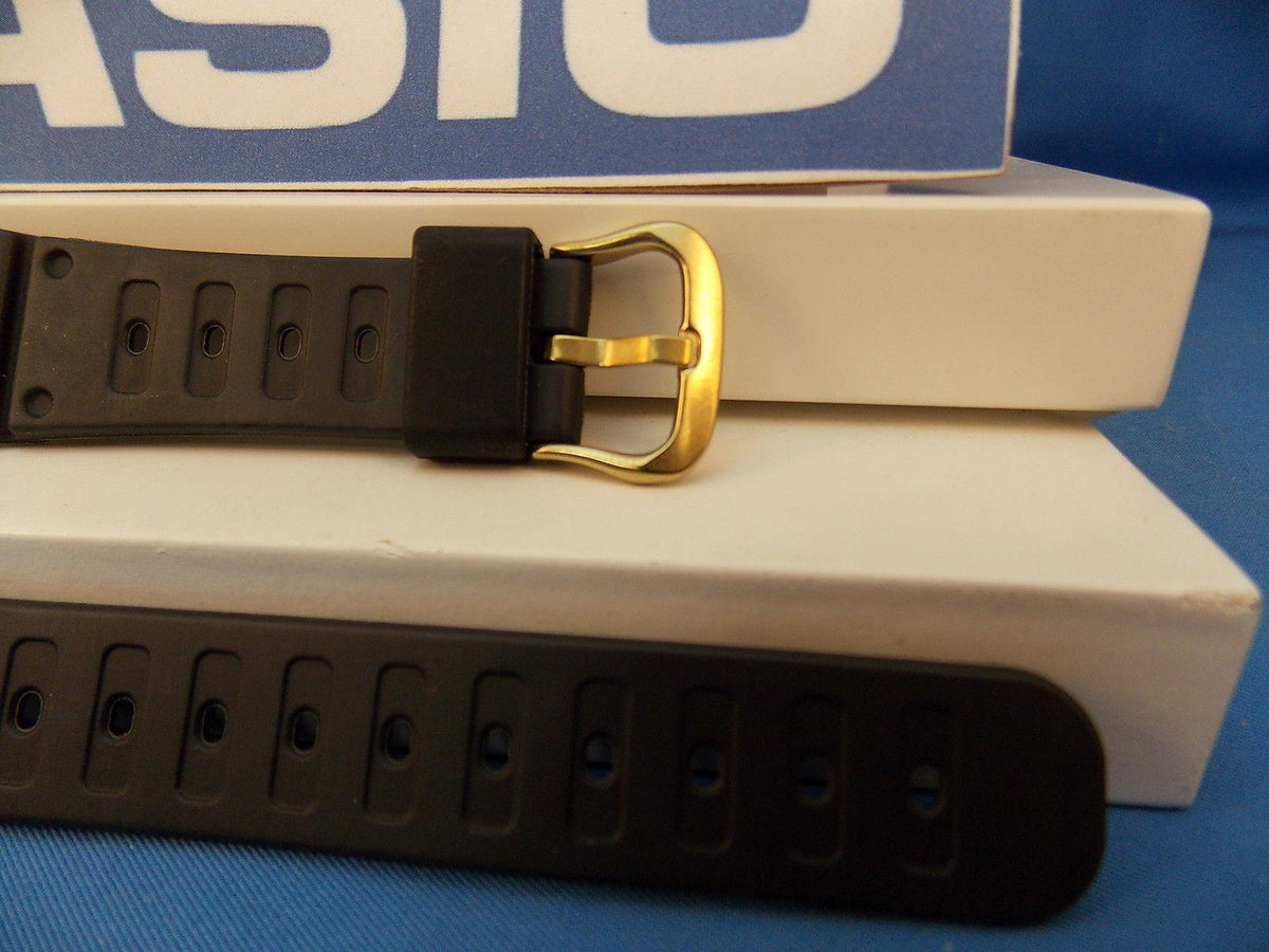 Casio watchband DW-500 Gold Tone buckle Original ladies G-Shock Black Resin