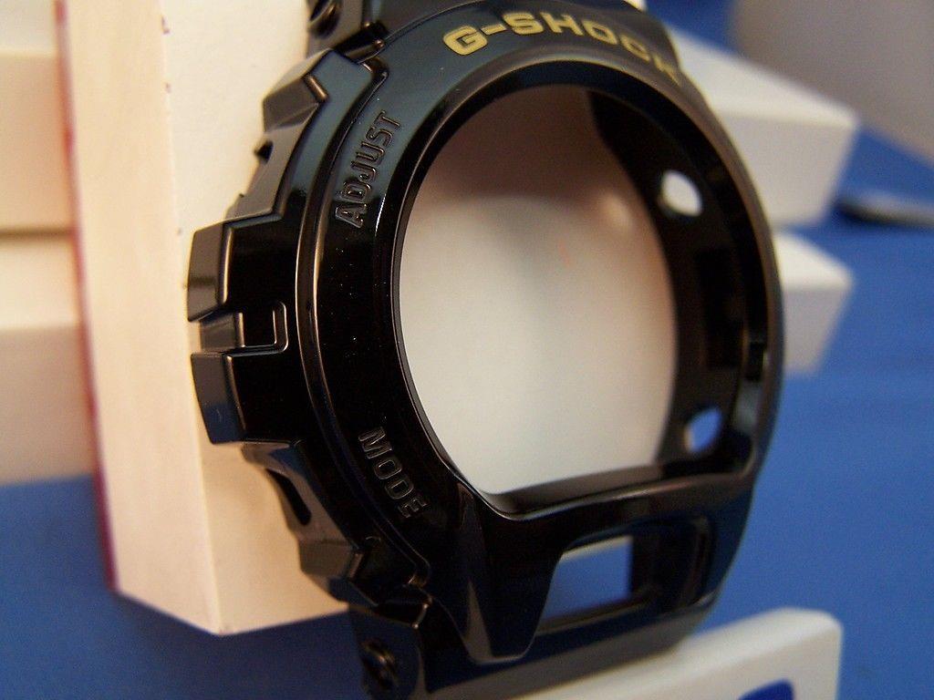 Casio Watch Parts DW-6900 CB-1 Bezel / Shell G-Shock Gloss black Gold Lettering