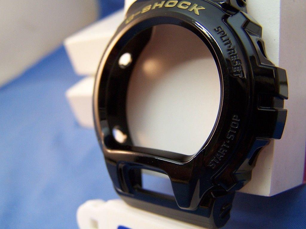 Casio Watch Parts DW-6900 CB-1 Bezel / Shell G-Shock Gloss black Gold Lettering