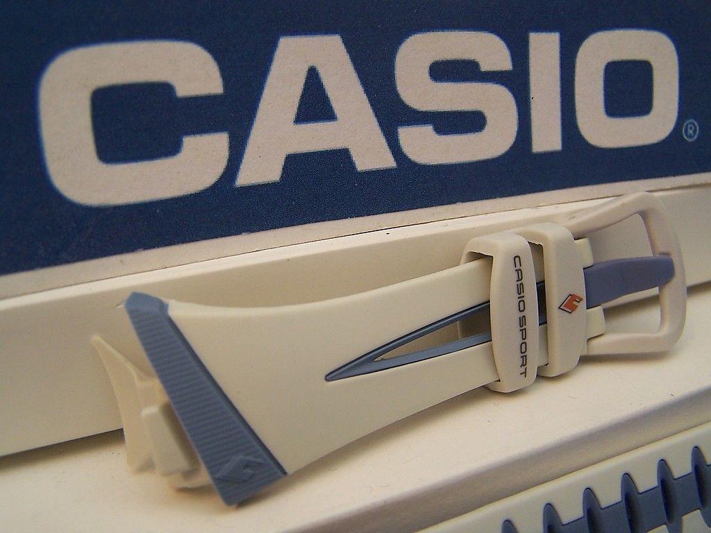 Casio watchband CHR-100 -7b White/blue For Heart Rate Monitor Watch