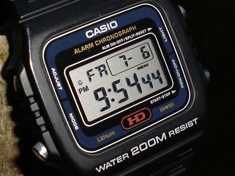 Casio Watchband DW-210,DW-240,DW-260, DW-270.Black Resin Strap w/gold buckle
