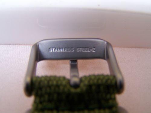 Seiko WatchBand SNK813 Military Green 18mm 2ply Fabric w/Steel Buckle/Keepers