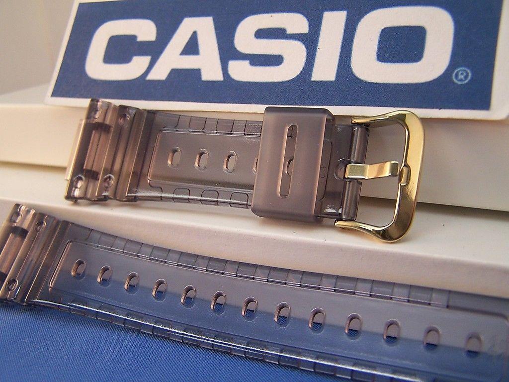 Casio Watchband DW-5025 D-8V. Fits G-Shock DW-5600E Smoke Gray Clear. Strap