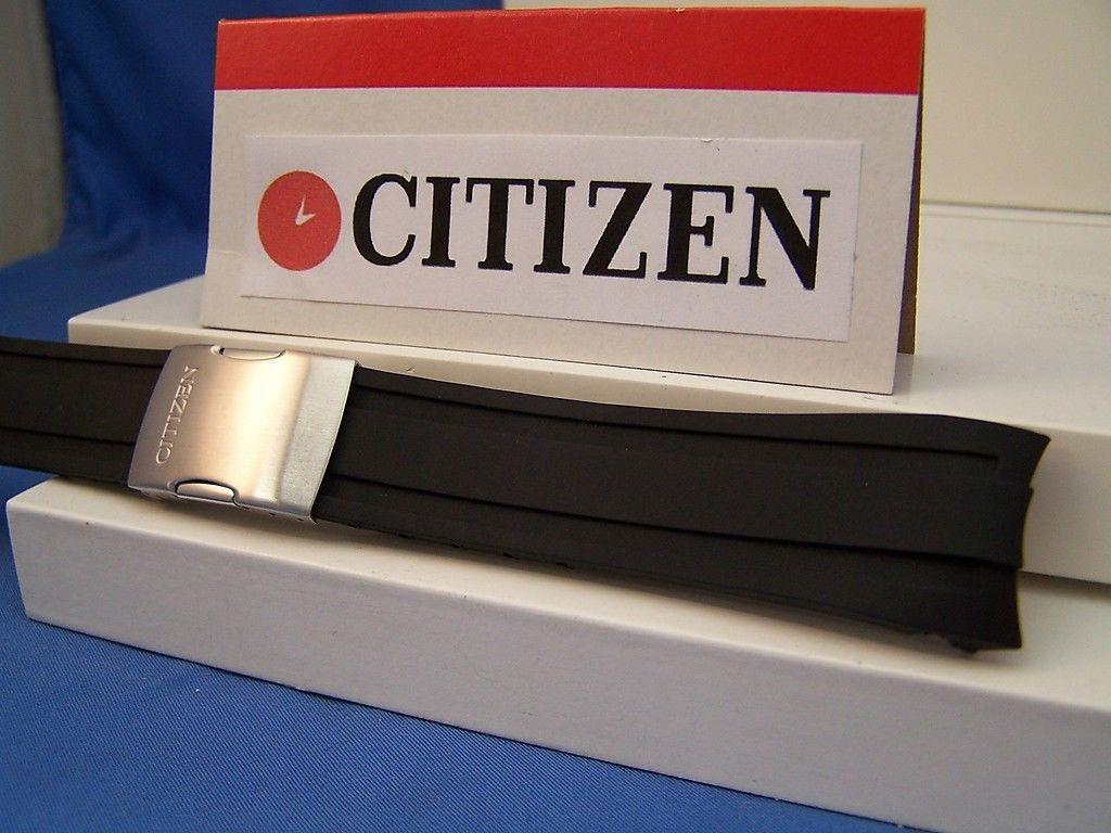 Citizen Watchband AT4008 -01E Black Rubber Strap For Perpetual Calendar Watch