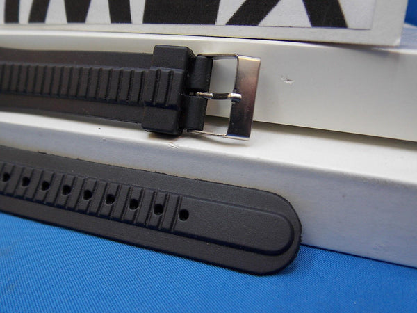 Timex watchband Unknown Style Original New Black Resin  18mm