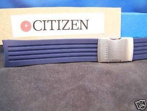 Citizen Watchband JY0000.Skyhawk Blue Resin Steel Push Button Buckle. Strap