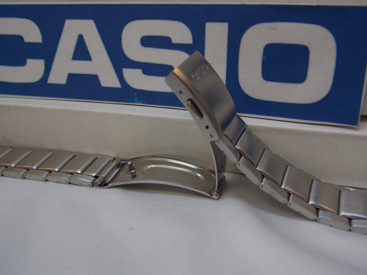 Casio Watchband WS-200, WS-210 Bracelet 18mm X 24mm Steel Silver Tone