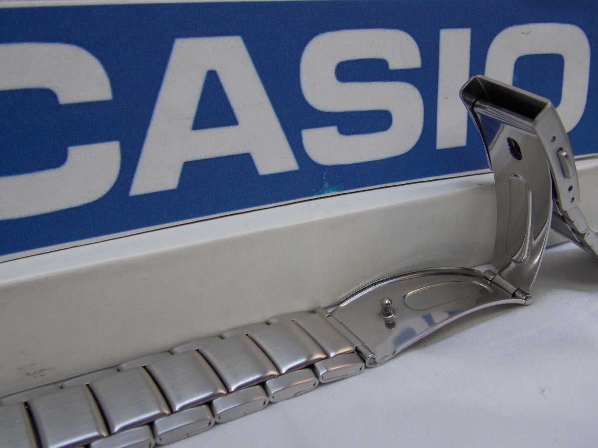 Casio Watchband WS-200, WS-210 Bracelet 18mm X 24mm Steel Silver Tone
