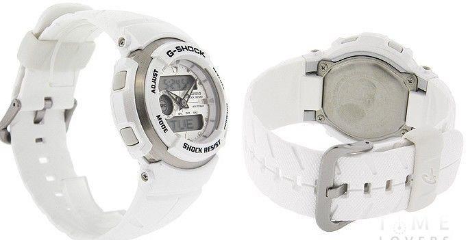 Casio Watchband G-300 LV-7 White Resin G-Shock Watchband