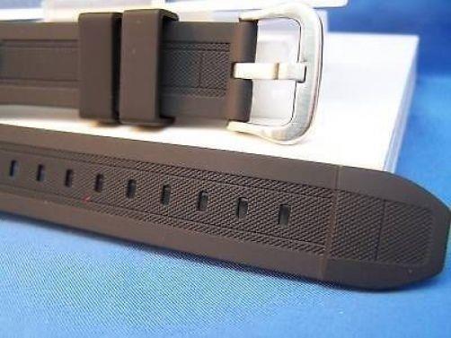 Casio Watchband MDV-301 Black Resin Strap With Attaching Pins