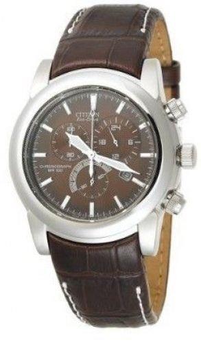Citizen watchband AT0550-11X. ECO Drive 22mm Curved End Brown Leather .