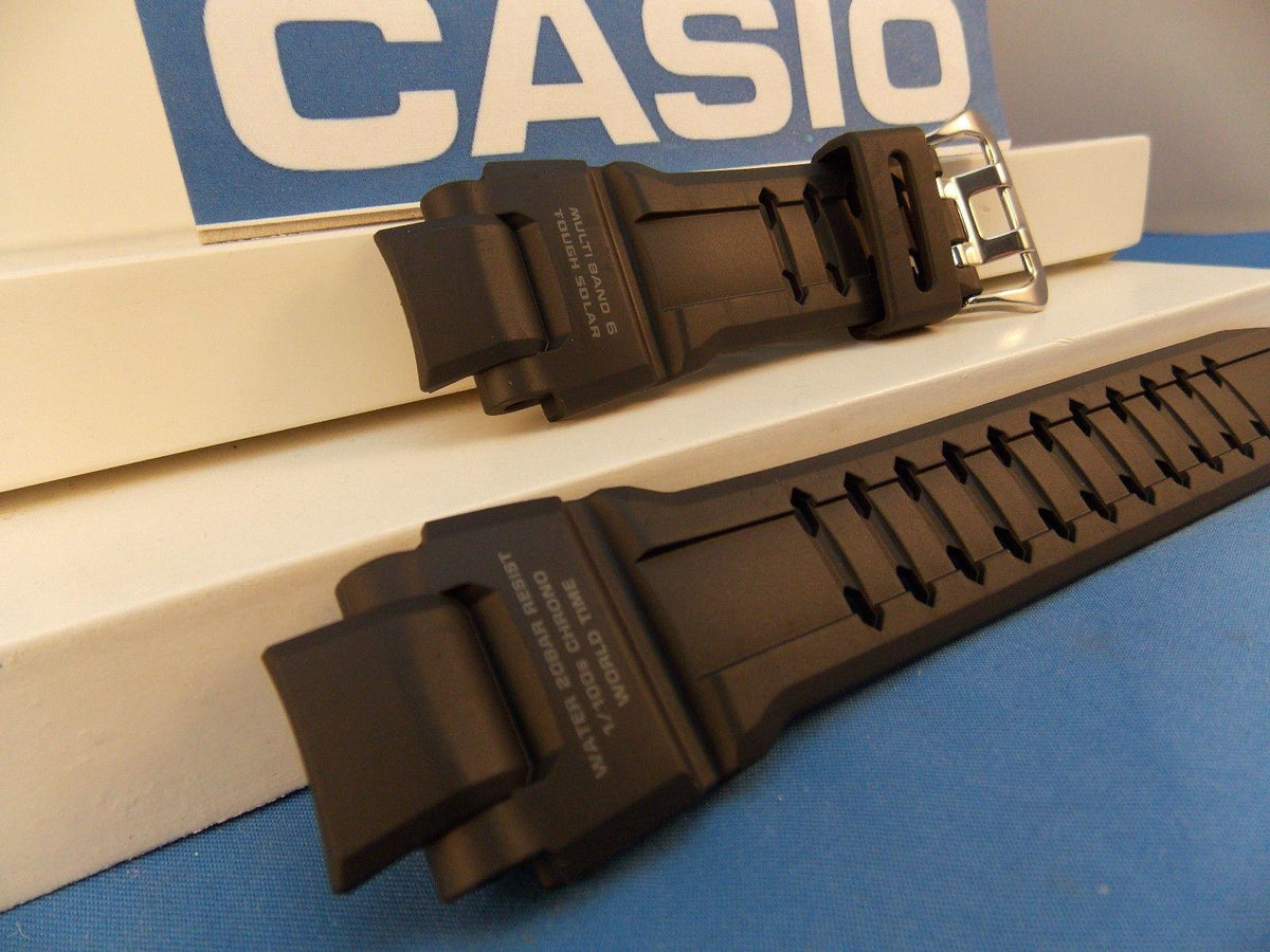 Casio Watchband GW-4000 Black Rubber Strap Tough Solar Multi Band 6 G-Shock