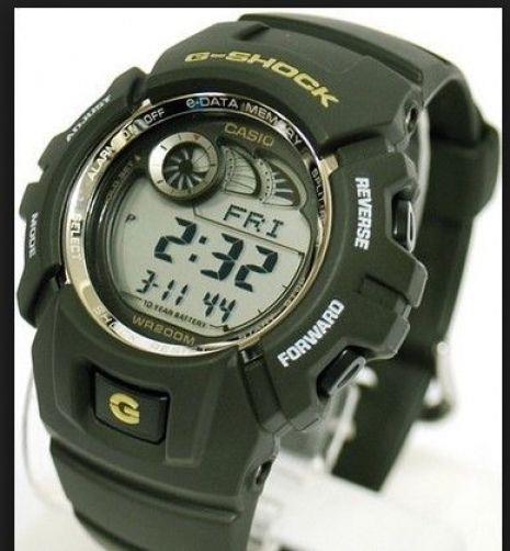 Casio Watchband G-2900 F-3 Dark Green G-Shock Resin Strap