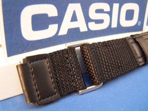 Casio watchband AW-80V-1 Black NylonGrip .  Fits most 18mm Sports Watches