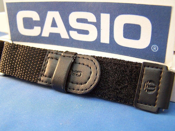 Casio watchband AW-80V-1 Black NylonGrip .  Fits most 18mm Sports Watches