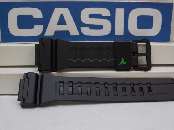 Casio watchband STL-S100. Black Rubber  for Tough Solar Lap Memory 120
