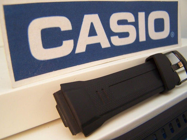 Casio watchband WV-58. Black Resin Wave Ceptor