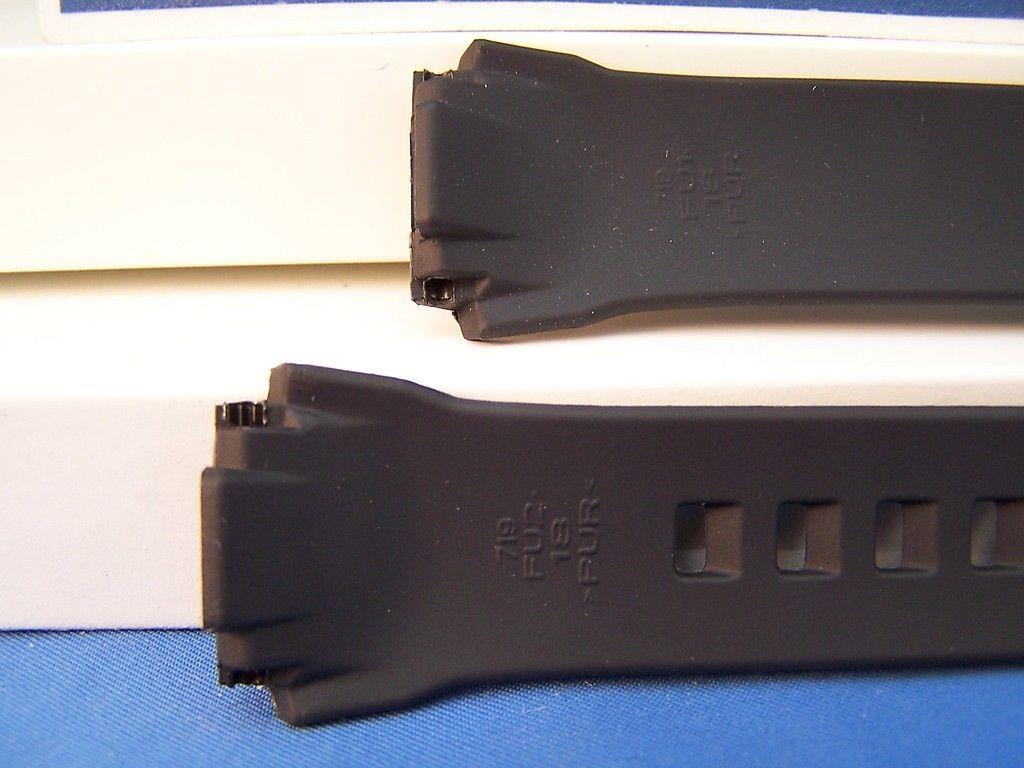 Casio Watchband WV-58. Black Resin Wave Ceptor Strap