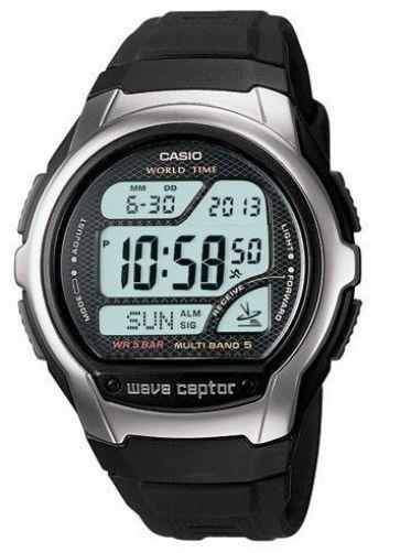 Casio watchband WV-58. Black Resin Wave Ceptor